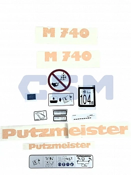 Набор наклеек Putzmeister M740 (Оригинал)