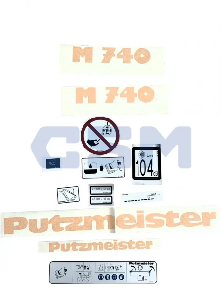 Набор наклеек Putzmeister M740 (Оригинал)