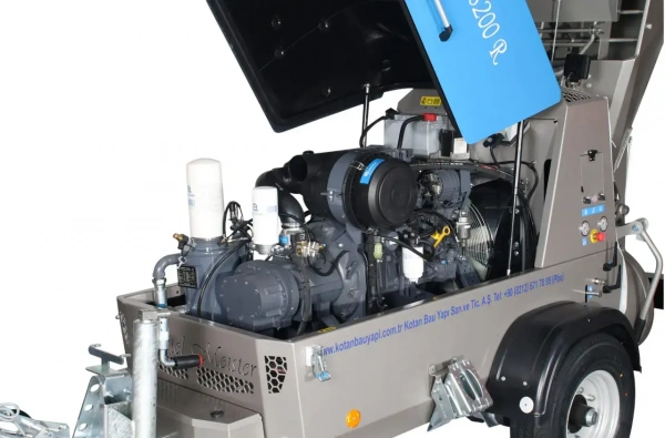 Прицепной пневмонагнетатель (растворонасос) MM 5200RBS стандарт + скип + скрепер 50.001.004.003, 50.001.004.003